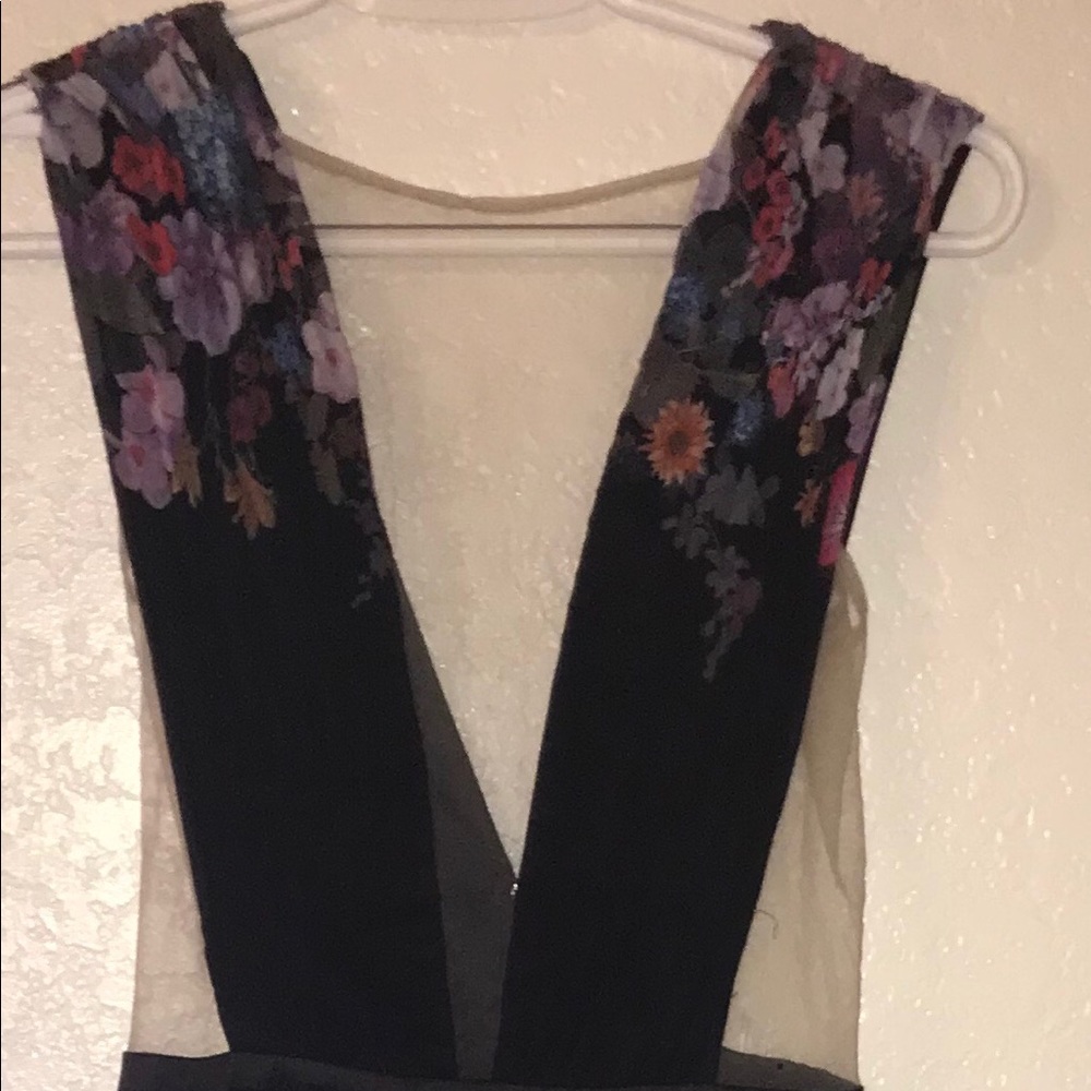 Black, floor length dress